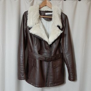Ricki's Ladies Pleather and Faux Sherpa Jacket